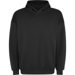 Sweatshirt unissexo oversize com capuz forrado 320 g/m2 Roly Direct Otto cor preto primeira vista de uso
