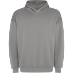 Sweatshirt unissexo oversize com capuz forrado 320 g/m2 Roly Direct Otto cor cinzento-claro primeira vista de uso