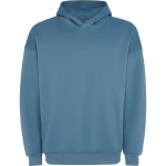 Sweatshirt unissexo oversize com capuz forrado 320 g/m2 Roly Direct Otto cor azul acinzentado primeira vista de uso