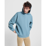 Sweatshirt unissexo oversize com capuz forrado 320 g/m2 Roly Direct Otto cor azul acinzentado vista detalhe 2