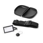 Conjunto de viagem 3 em 1 com cadeado de código e bolsa com fecho cor preto vista detalhe 2