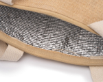 Saco térmico de algodão e juta com interior isotérmico 280 g/m2 vista detalhe 4