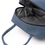 Geleira com interior isotérmico e bolso frontal em pele sintética 8L cor azul-marinho vista detalhe 1