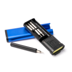 Multiferramenta ultrafina em alumínio com lanterna de 70 lúmenes cor vermelho vista detalhe 1