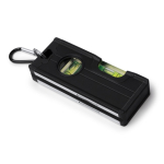 Nível de bolha em alumínio reciclado com base magnética cor preto vista detalhe 1