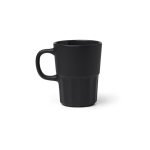 Caneca de cerâmica com acabamento mate e interior a condizer 450 ml cor preto segunda vista