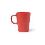 Caneca de cerâmica com acabamento mate e interior a condizer 450 ml cor vermelho segunda vista