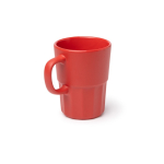 Caneca de cerâmica com acabamento mate e interior a condizer 450 ml cor vermelho primeira vista de uso