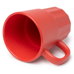 Caneca de cerâmica com acabamento mate e interior a condizer 450 ml cor vermelho vista detalhe 1