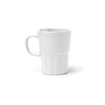 Caneca de cerâmica com acabamento mate e interior a condizer 450 ml cor branco segunda vista