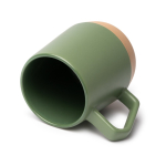 Caneca de cerâmica com acabamento mate e asa geométrica 320 ml cor preto vista detalhe 1