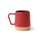Caneca de cerâmica com acabamento mate e asa geométrica 320 ml cor vermelho segunda vista