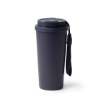 Copo térmico em aço inoxidável com tampa anti-derrames 500ml cor azul-marinho segunda vista