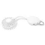 Ventoinha de mão com anel magnético e 3 velocidades cor branco vista detalhe 6