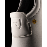 Calçado de trabalho em microfibra têxtil entrançada com fecho Roly Salt cor branco vista detalhe 4