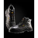 Bota de trabalho com atacadores e biqueira de fibra de vidro Roly Iron cor cor-de-laranja fluorescente vista detalhe 3