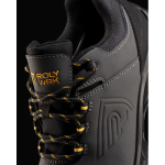 Calçado trabalho impermeável, biqueira reforçada e tecido em pele Roly Rock cor amarelo vista detalhe 5