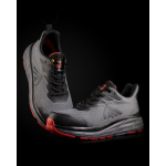 Calçado de trabalho unissexo respirável com sola de borracha macia Roly Onyx cor vermelho vista detalhe 3