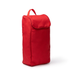 Saco para calçado ecológico com rede respirável e base acolchoada cor vermelho primeira vista de uso