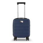 Trolley de cabine compacto com suporte para telemóvel na pega 14'' cor azul-escuro