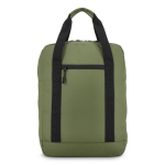 Mochila para portátil de rPET com faixas refletoras 15,6'' cor verde oliva