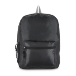 Mochila leve dobrável com bolso frontal e rede lateral 16 L cor preto