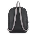 Mochila leve dobrável com bolso frontal e rede lateral 16 L cor preto quinta vista
