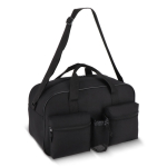 Saco desportivo de rPET com bolso frontal duplo 25 L cor preto quarta vista