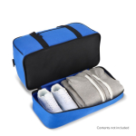 Saco de poliéster reciclado para desporto ou viagem 50 L cor azul sexta vista