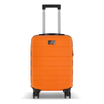 Trolley de cabine 18'' com 4 rodas giratórias e suporte para telemóvel cor cor-de-laranja