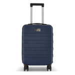 Trolley de cabine 18'' com 4 rodas giratórias e suporte para telemóvel cor azul-escuro