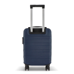Trolley de cabine 18'' com 4 rodas giratórias e suporte para telemóvel cor azul-escuro terceira vista