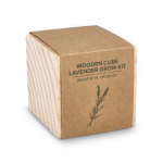 Kit de cultivo de lavanda com vaso e substrato de coco cor natural