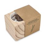 Kit de cultivo de lavanda com vaso e substrato de coco cor natural terceira vista