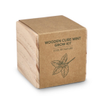 Kit de cultivo de menta com vaso e substrato de coco cor natural