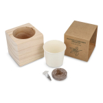 Kit de cultivo de menta com vaso e substrato de coco cor natural segunda vista