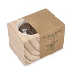 Kit de cultivo de menta com vaso e substrato de coco cor natural terceira vista