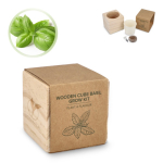 Kit de cultivo de manjericão com vaso e substrato de coco