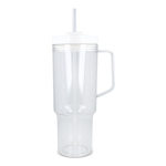 Caneca térmica com asa lateral e palhinha na tampa antigotas 1 L cor branco transparente segunda vista