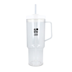 Caneca térmica com asa lateral e palhinha na tampa antigotas 1 L vista principal