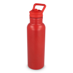 Garrafa térmica de aço inoxidável com bocal e pega a condizer 500 ml cor vermelho