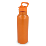 Garrafa térmica de aço inoxidável com bocal e pega a condizer 500 ml cor cor-de-laranja