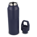 Garrafa térmica de aço inoxidável com fecho antigotas 500 ml cor azul-escuro quarta vista