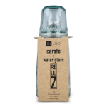 Jarro com tampa metálica e copo a condizer fabricado na Europa 1 L cor transparente segunda vista