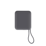 Powerbank com cabos integrados e carga rápida 10 000 mAh cor cinzento-escuro terceira vista