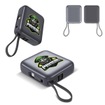 Powerbank com cabos integrados e carga rápida 10 000 mAh