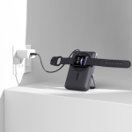 Powerbank com MagSafe para carga sem fios e ecrã LED 10 000 mAh cor cinzento-escuro quinta vista