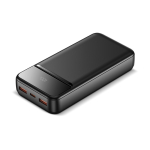 Powerbank compacto com carga rápida e ecrã LED 20 000 mAh cor preto