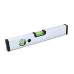 Nível de bolha com escala até 30 cm com bolha dupla cor branco