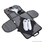 Saco dobrável ideal para viagens com bolso para roupa e asa dupla cor azul-escuro oitava vista